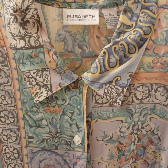 Elizabeth Pastel Print Blouse - Picture 6 of 7